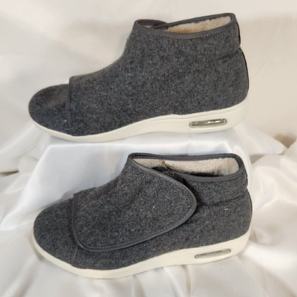 Youyun Men 9 Women 10 Adjustable Gray Felt Air Cushion Orthopedic Walking Shoes
